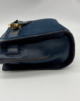 Michael Kors Blue Leather Hamilton Traveler Crossbody Bag