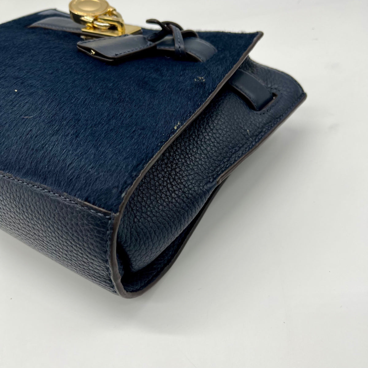 Michael Kors Blue Leather Hamilton Traveler Crossbody Bag
