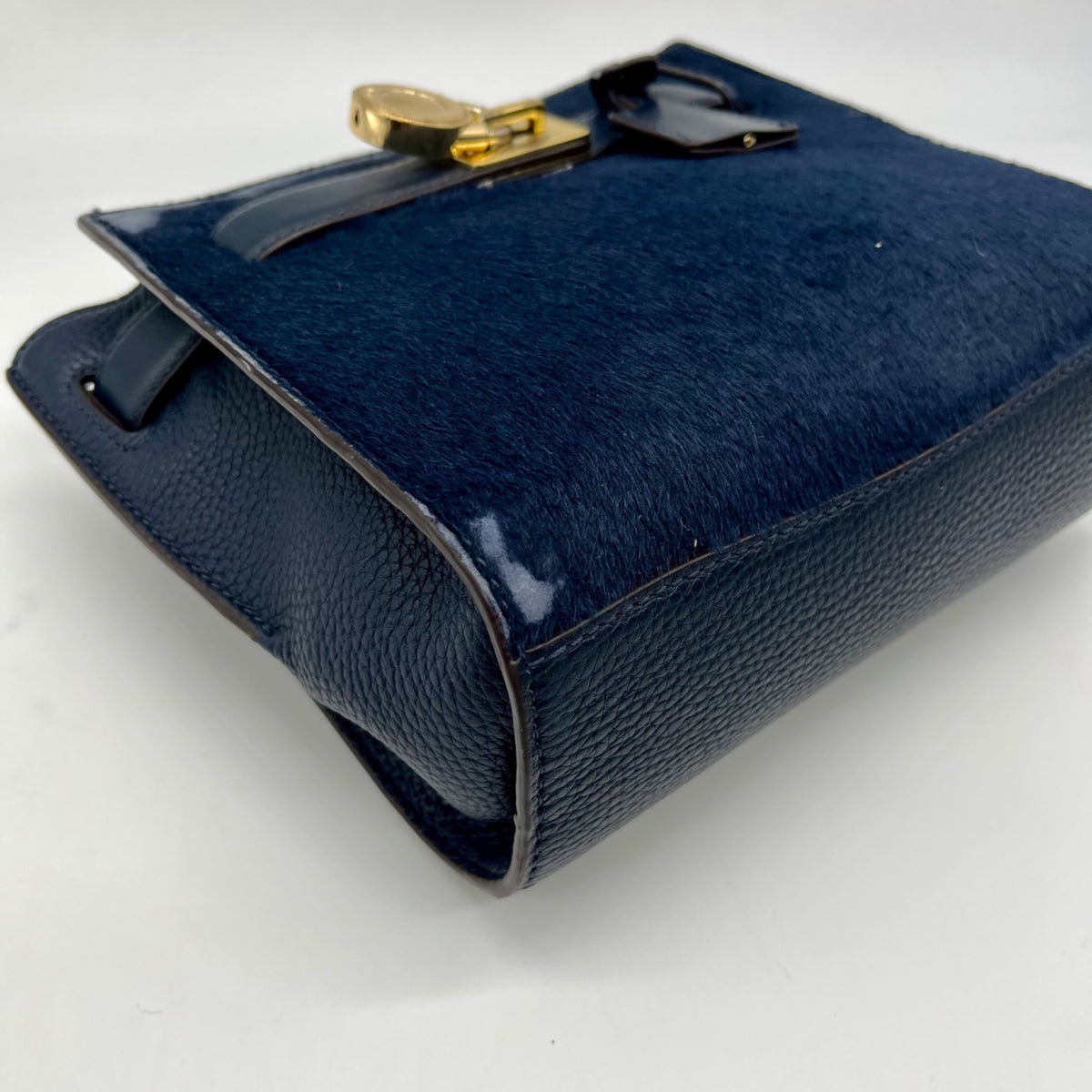 Michael Kors Blue Leather Hamilton Traveler Crossbody Bag