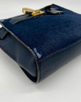 Michael Kors Blue Leather Hamilton Traveler Crossbody Bag
