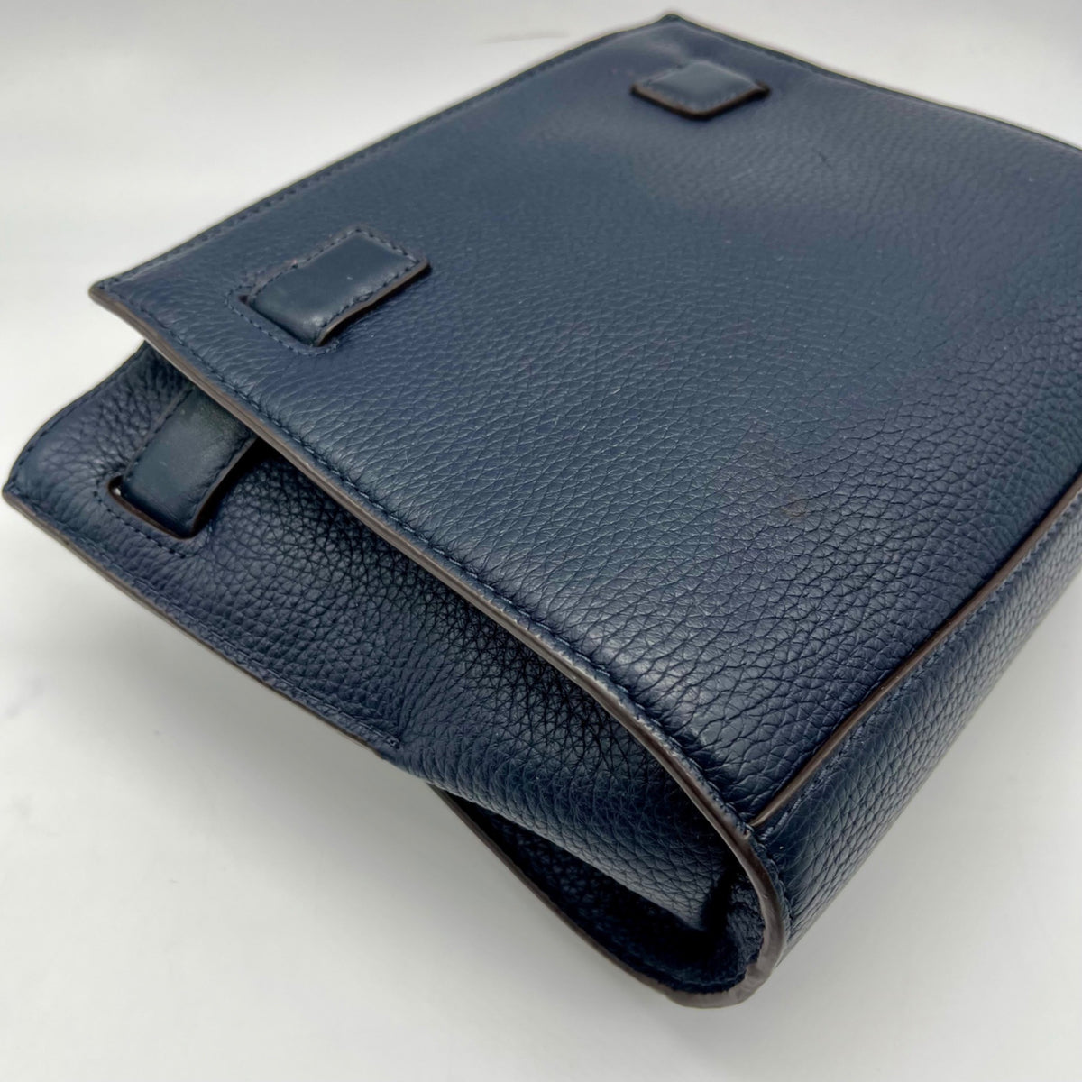 Michael Kors Blue Leather Hamilton Traveler Crossbody Bag