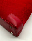 Talbots Red Monogram Canvas Tote Bag