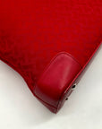 Talbots Red Monogram Canvas Tote Bag
