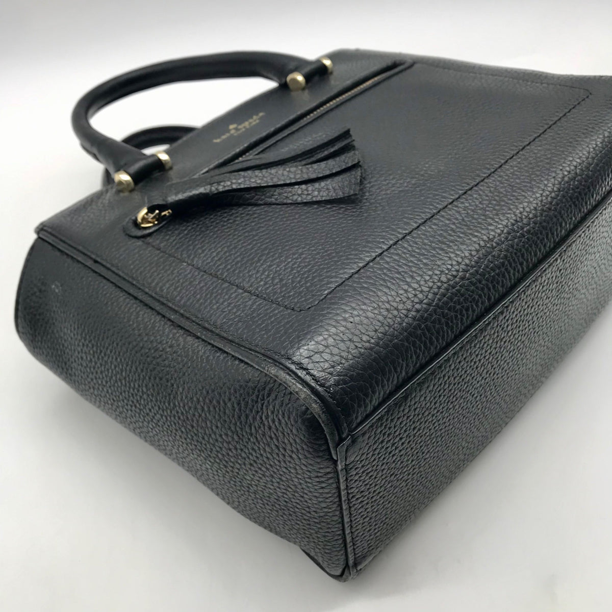 Kate Spade Black Small Pebbled Leather Allyn Satchel Bag