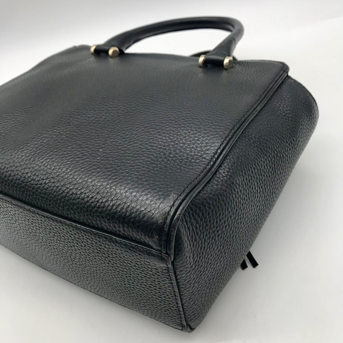 Kate Spade Black Small Pebbled Leather Allyn Satchel Bag