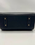 Dooney & Bourke Dark Gray Pebbled Grain Leather Belmar Janine 30 Satchel Bag