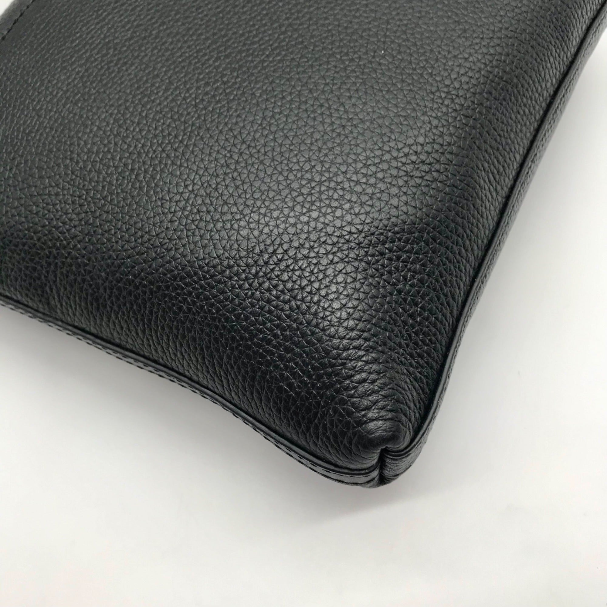 Michael Kors Black Flat Leather Crossbody Bag