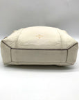 India Hicks Ivory Pebbled Leather Shift And Switch Crossbody Bag