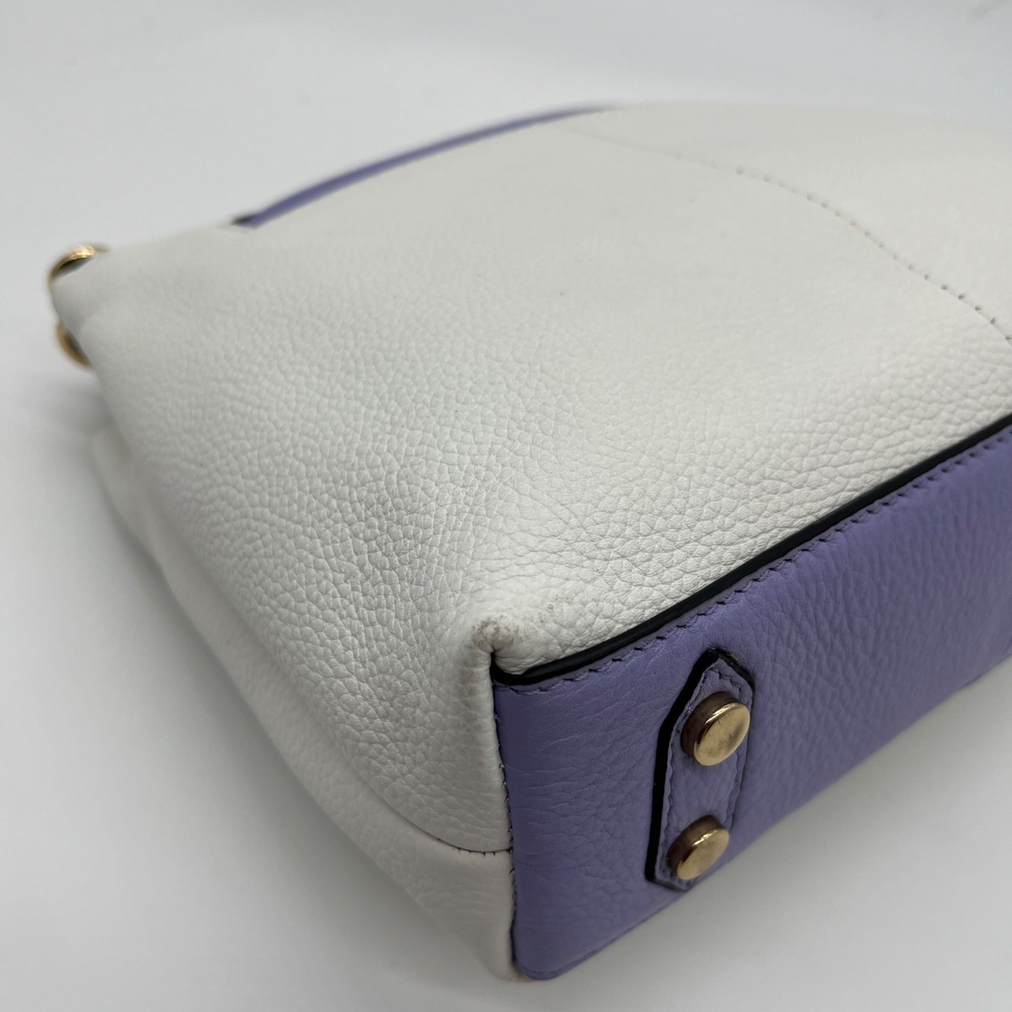 Lodis Periwinkle And White Envelope Crossbody Bag