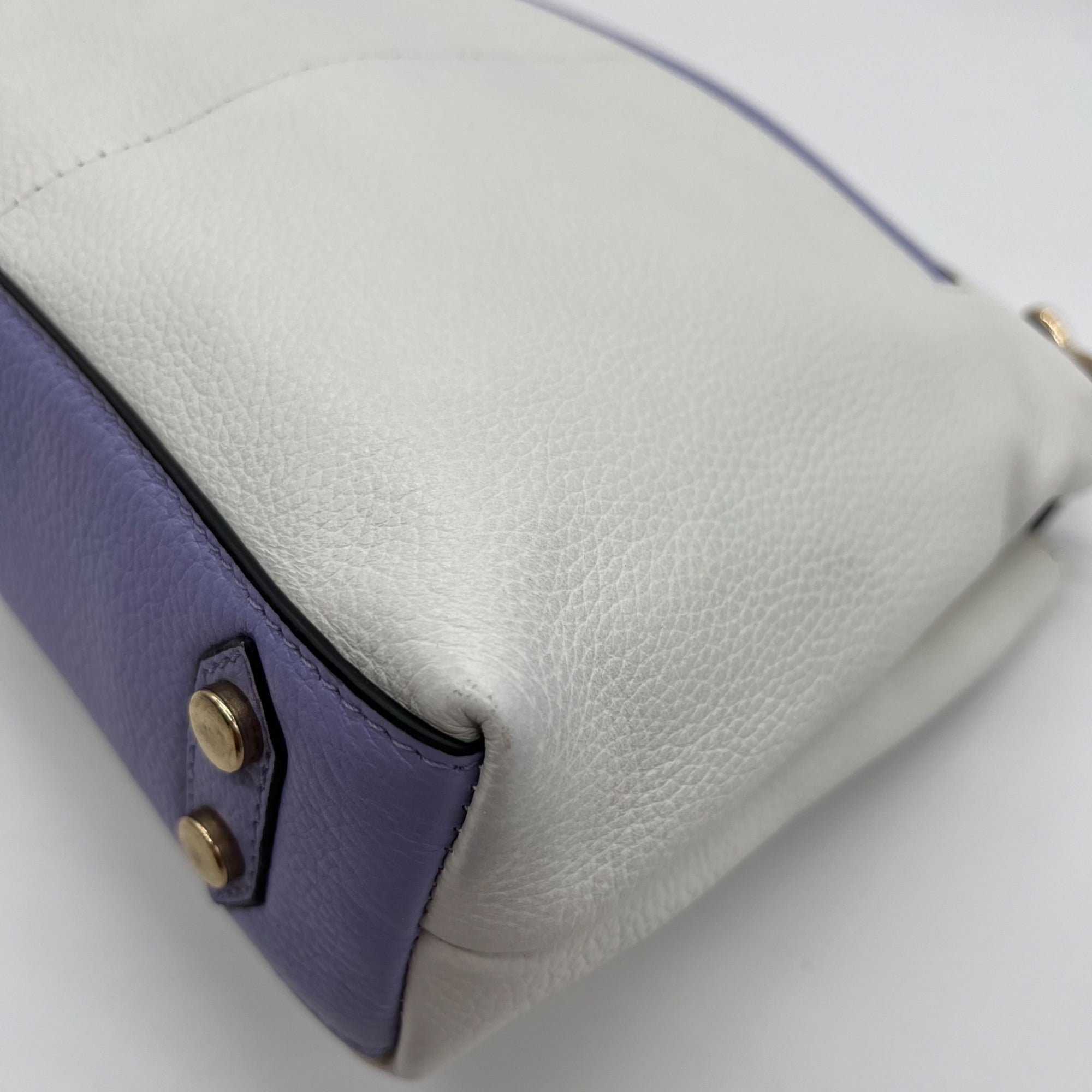 Lodis Periwinkle And White Envelope Crossbody Bag