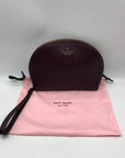 Kate Spade Dark Cherry Pebbled leather Jackson Half Moon Wristlet