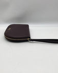 Kate Spade Dark Cherry Pebbled leather Jackson Half Moon Wristlet