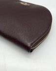 Kate Spade Dark Cherry Pebbled leather Jackson Half Moon Wristlet