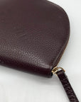 Kate Spade Dark Cherry Pebbled leather Jackson Half Moon Wristlet