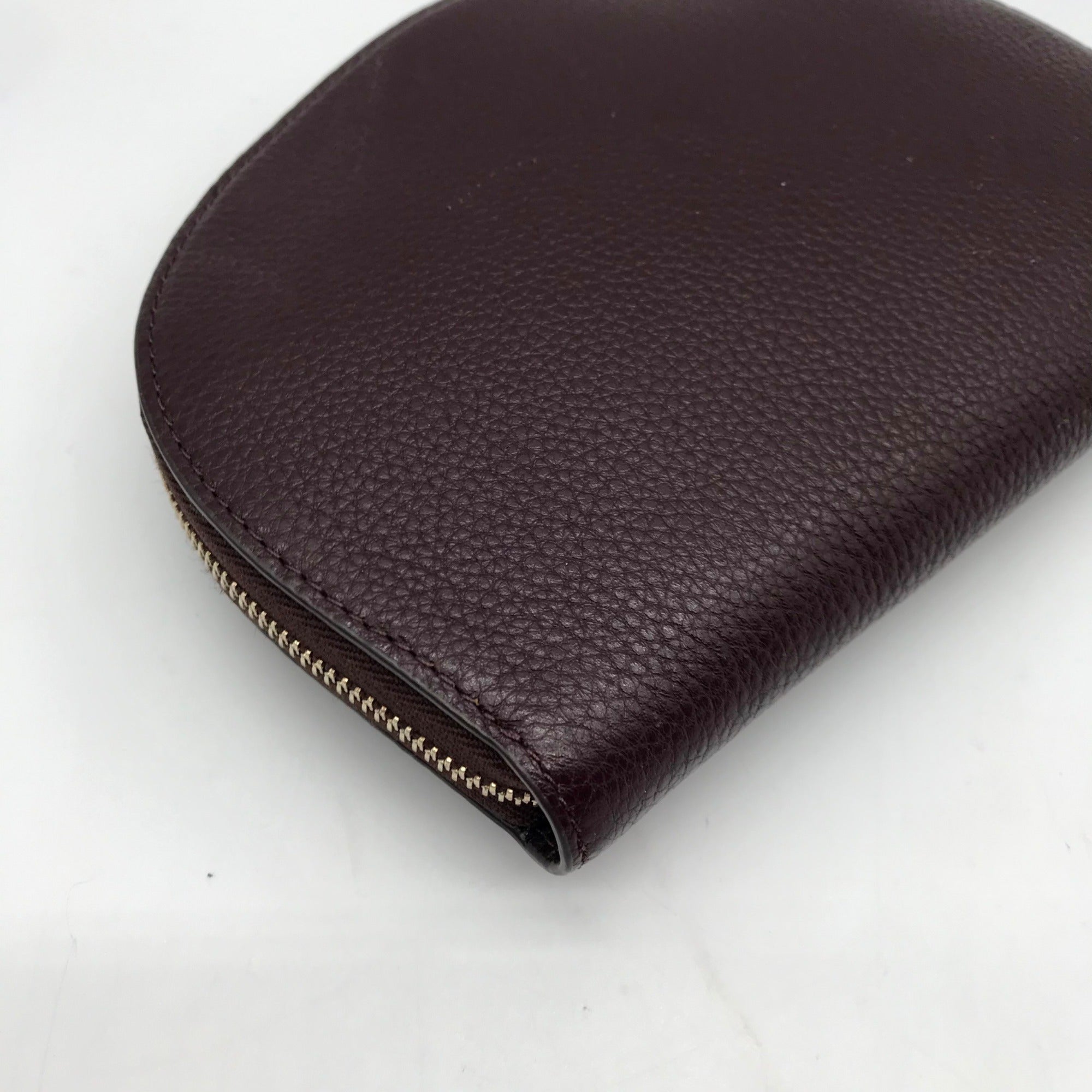 Kate Spade Dark Cherry Pebbled leather Jackson Half Moon Wristlet