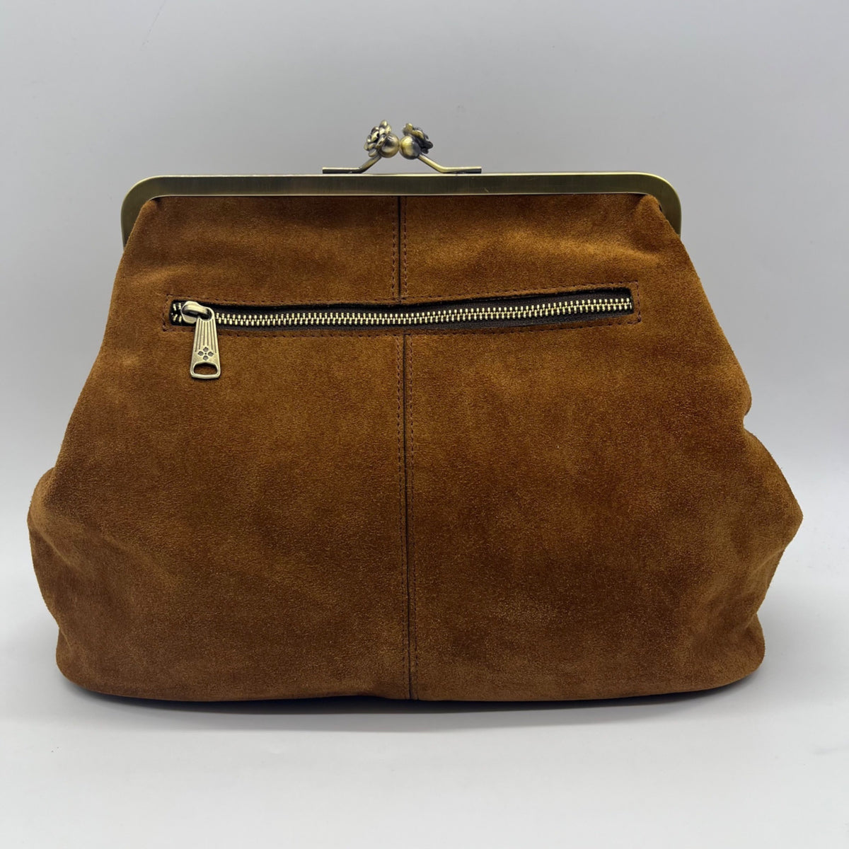 Patricia Nash Brown Suede Large Clutch