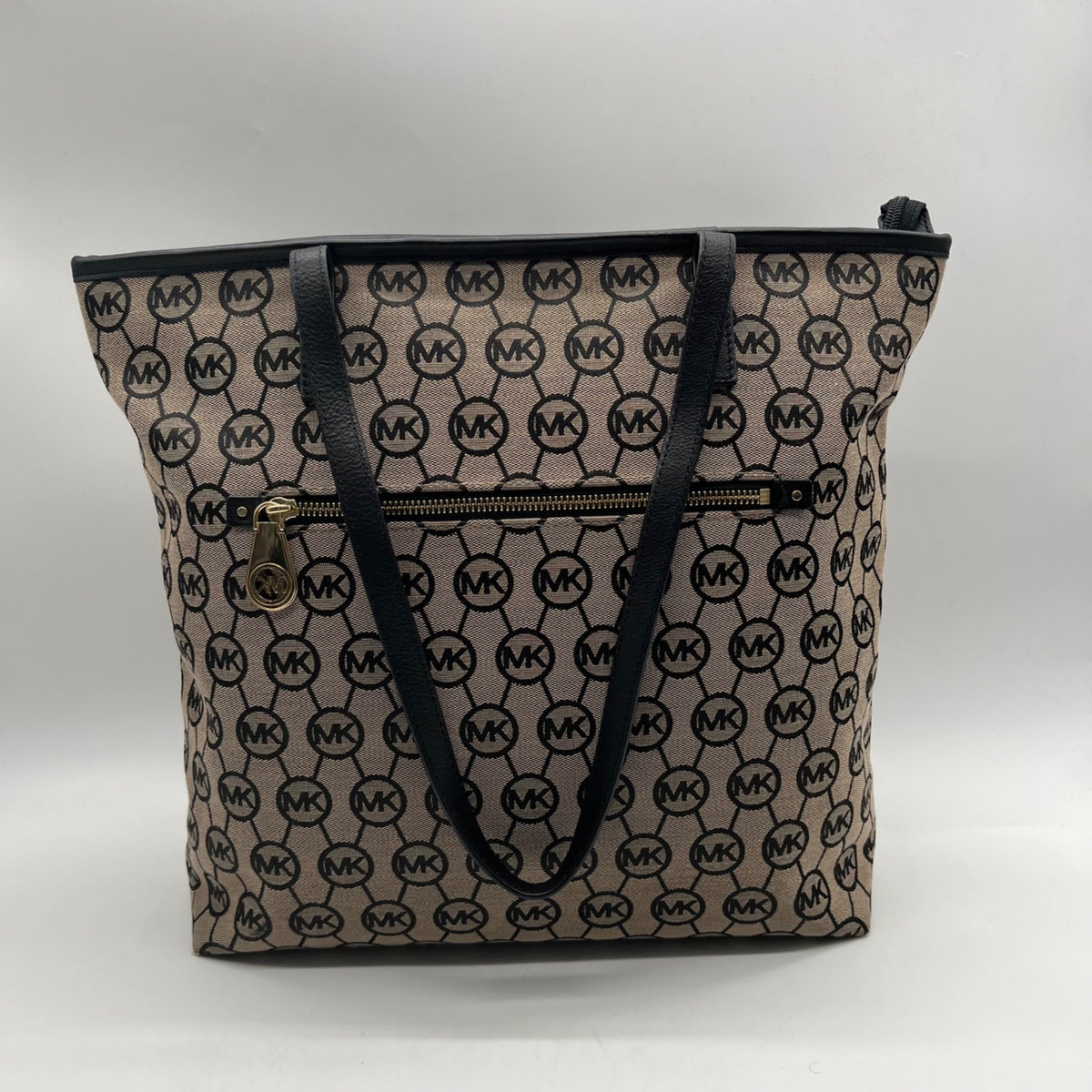 Michael Kors Beige Signature Canvas Montauk Tote Bag