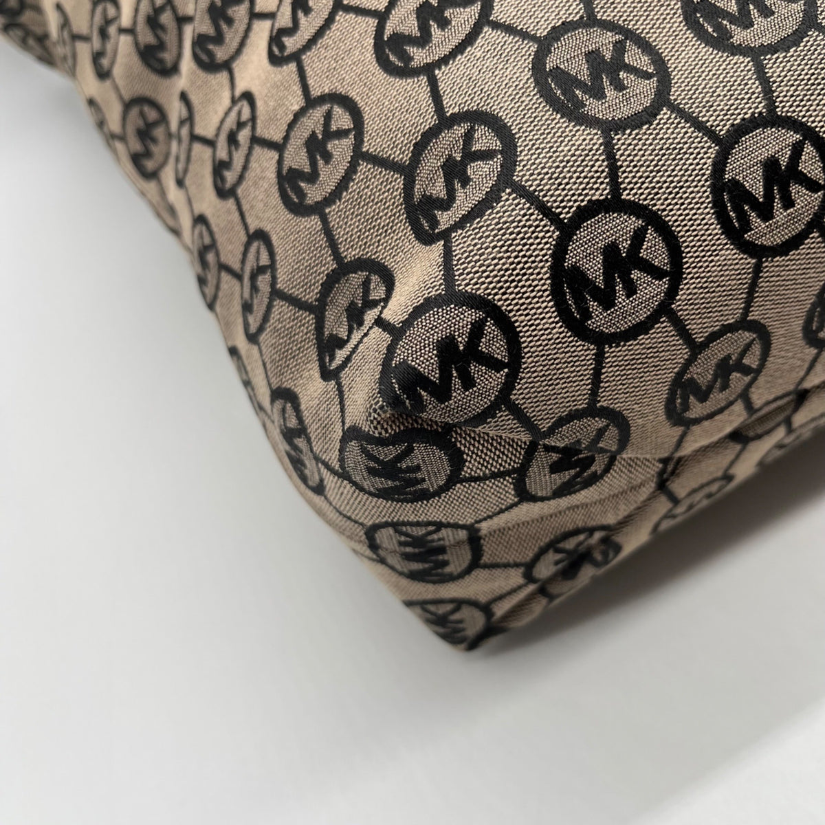 Michael Kors Beige Signature Canvas Montauk Tote Bag