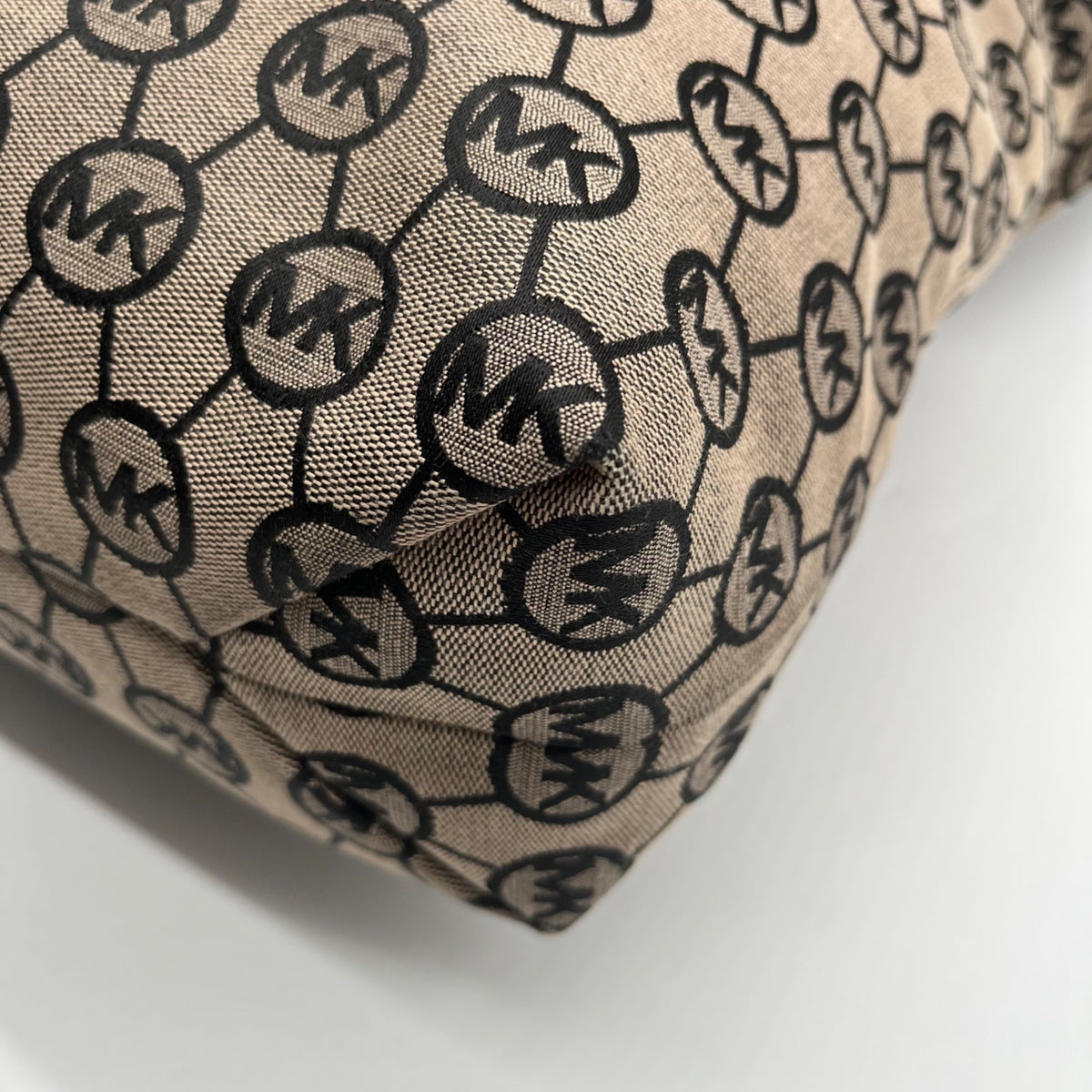Michael Kors Beige Signature Canvas Montauk Tote Bag