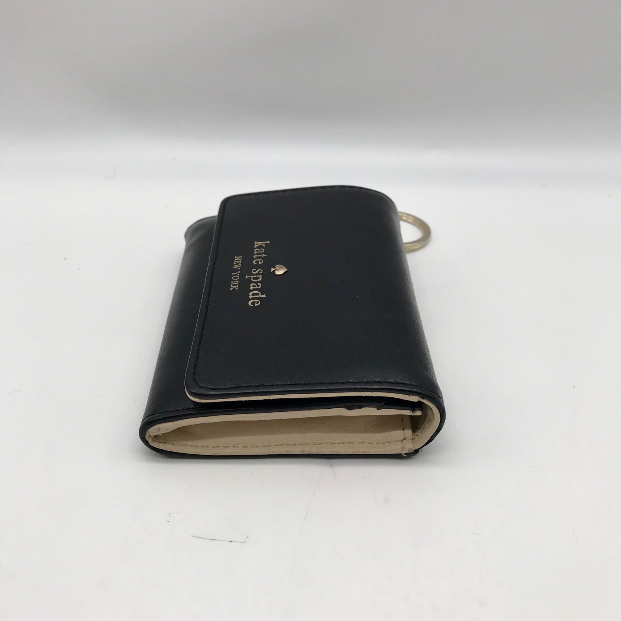 Kate Spade Black Leather Staci Business Card Holder Wallet