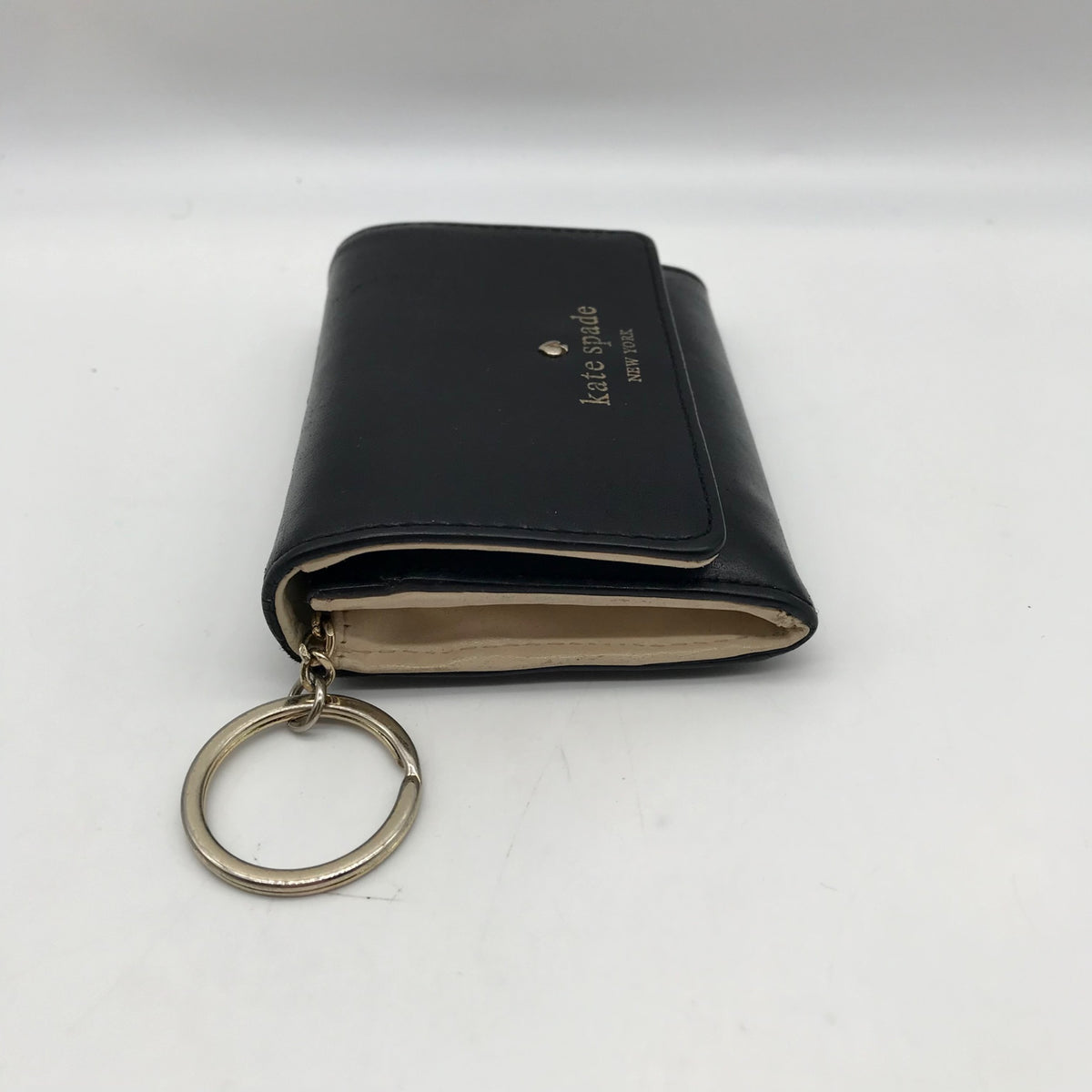 Kate Spade Black Leather Staci Business Card Holder Wallet