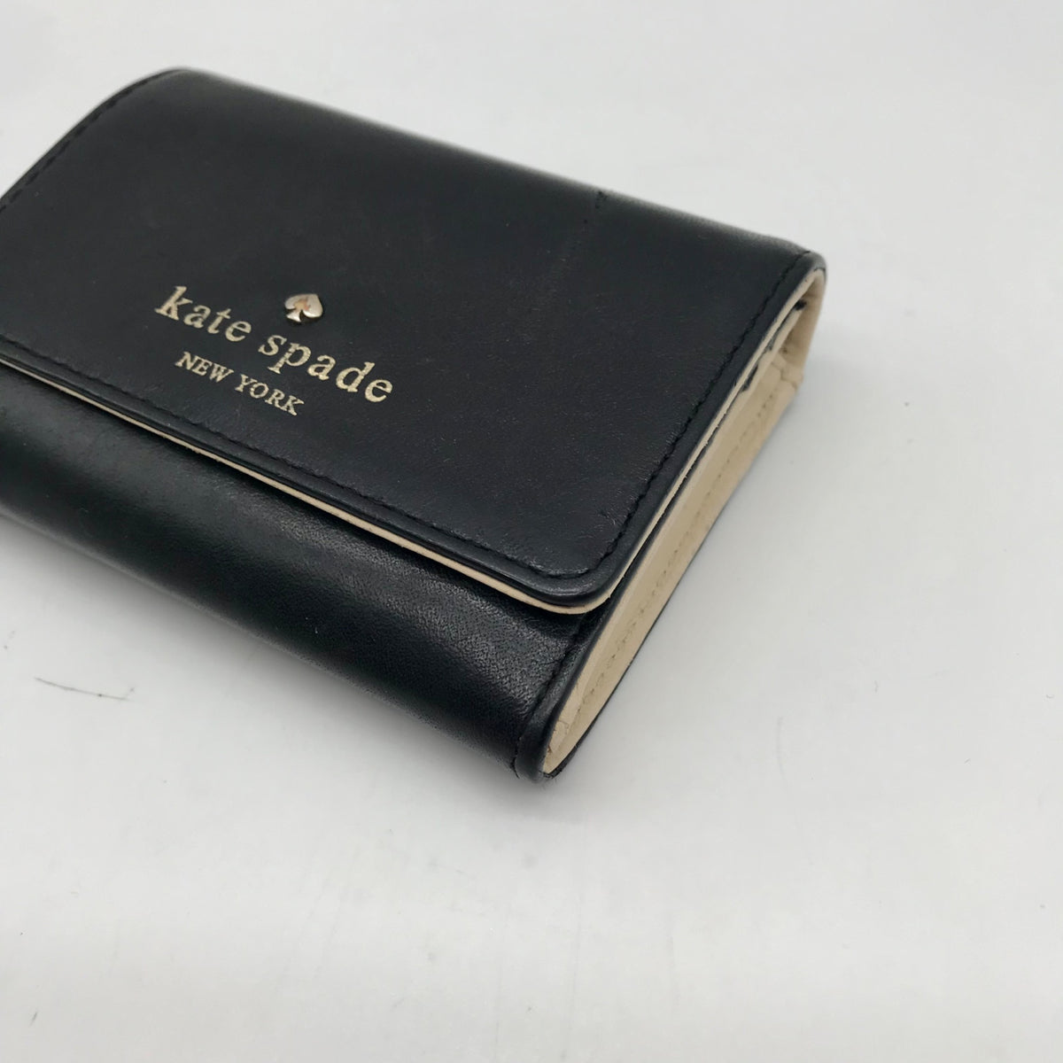 Kate Spade Black Leather Staci Business Card Holder Wallet