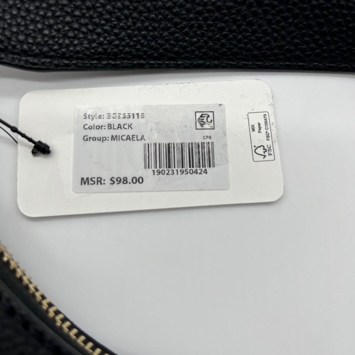 Guess Black Micaela Top Zip Shoulder Bag