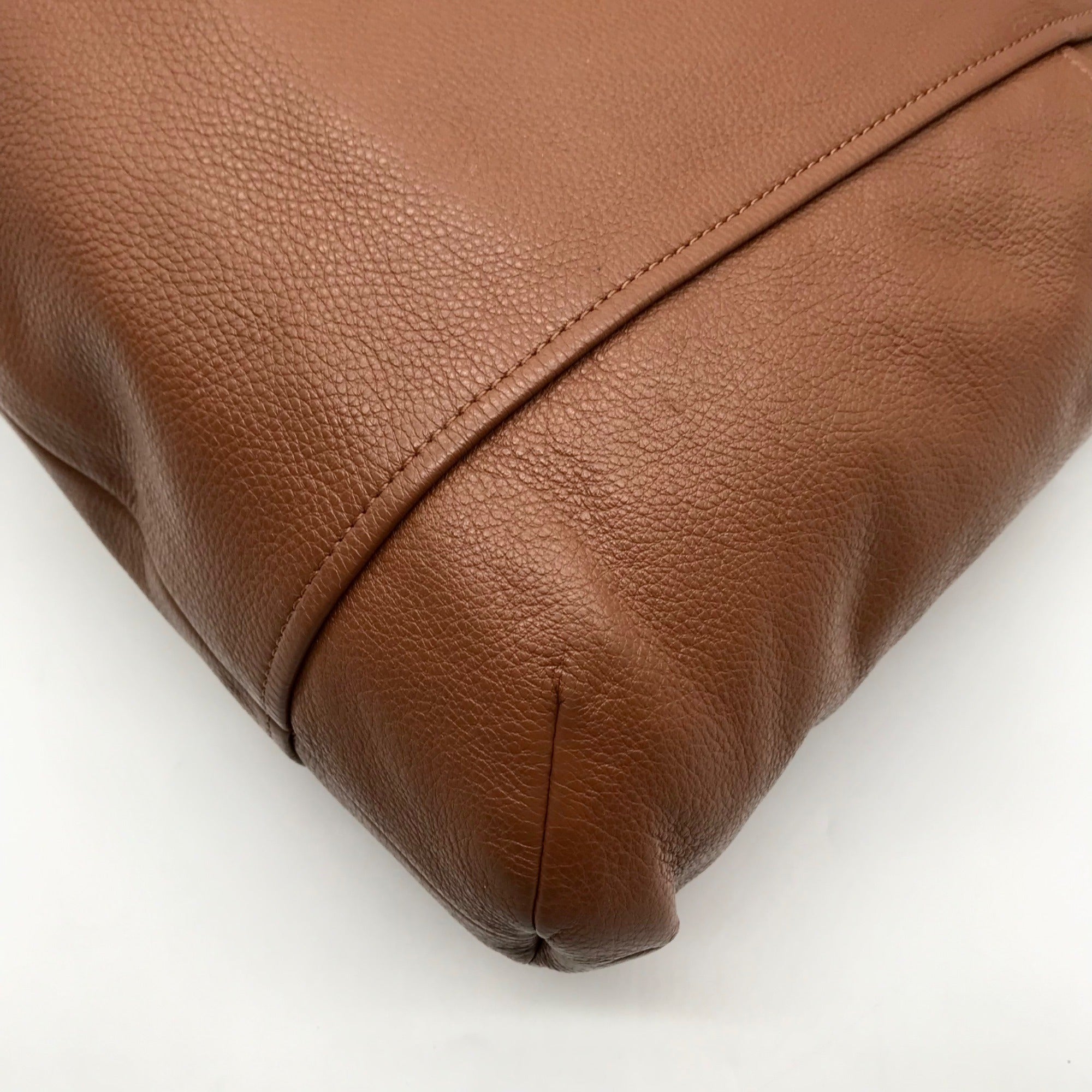 Coach Brown Pebbled Leather Park Hobo Shoulder Bag