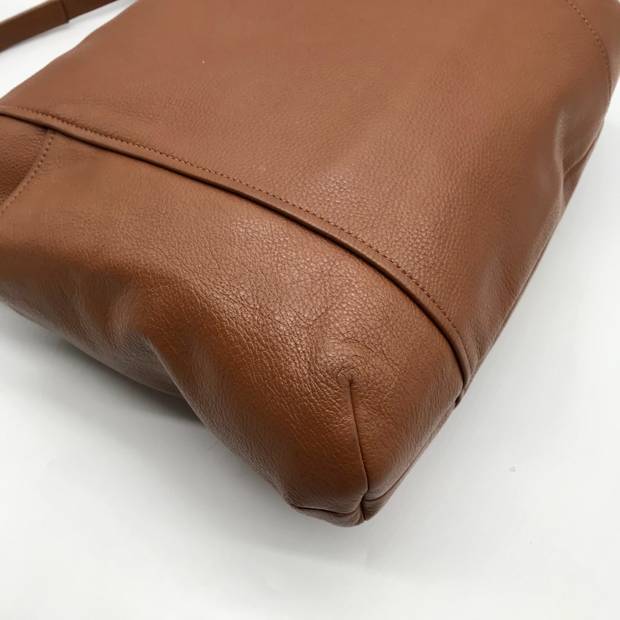 Coach Brown Pebbled Leather Park Hobo Shoulder Bag