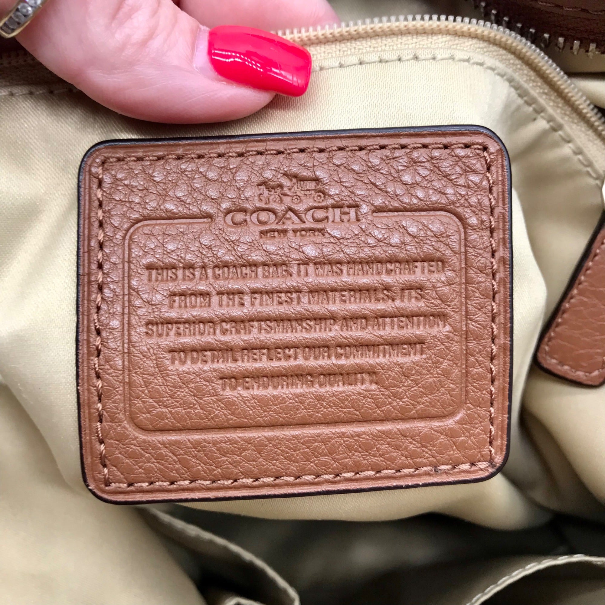 Coach Brown Pebbled Leather Park Hobo Shoulder Bag