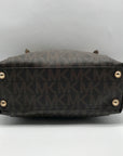 Michael Kors Brown Coated Canvas Jet Set East West Tote Bag