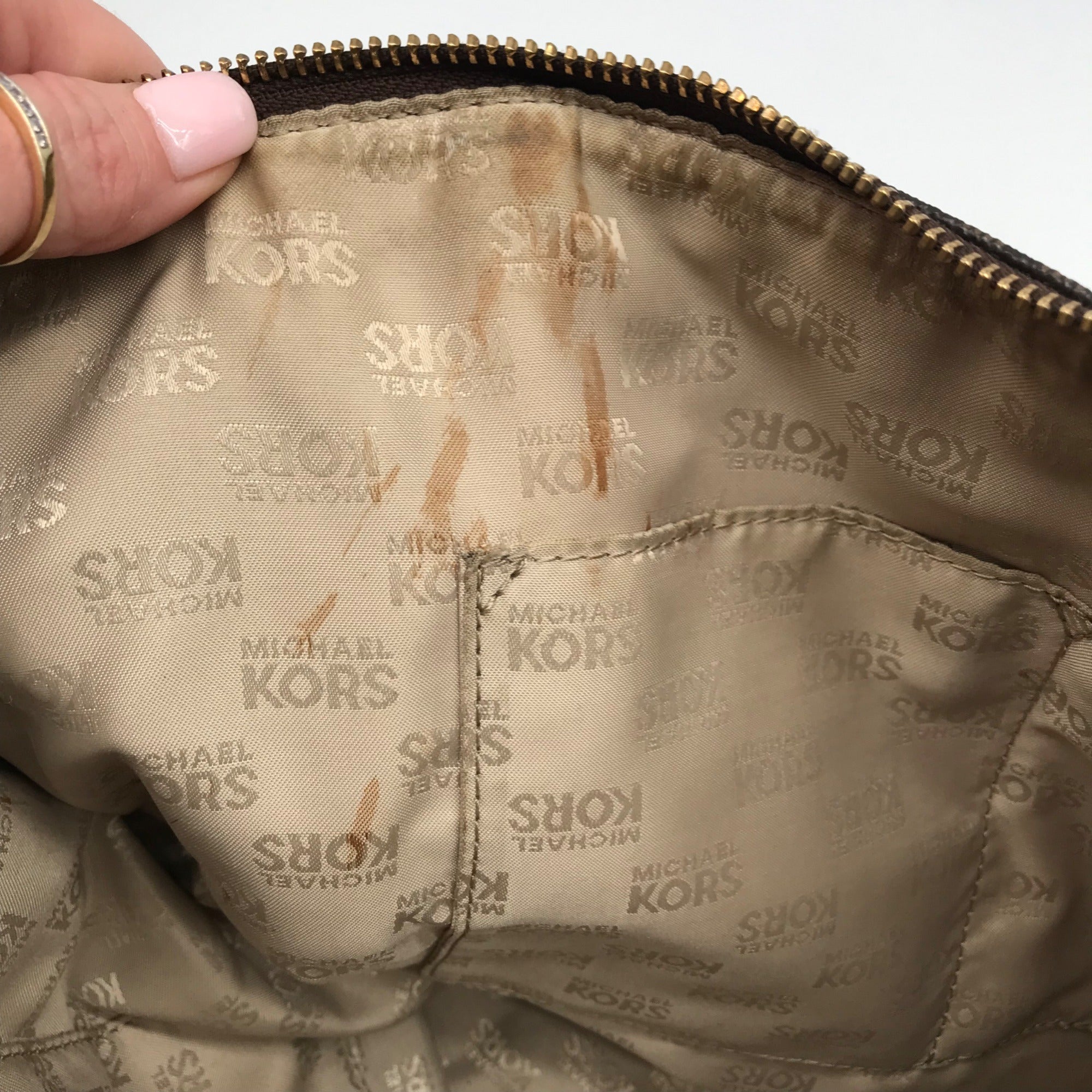 Michael Kors Brown Coated Canvas Jet Set East West Tote Bag