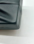 Cult Gaia Lisse Black Fabric Leather Clutch