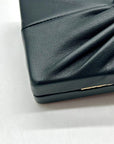 Cult Gaia Lisse Black Fabric Leather Clutch