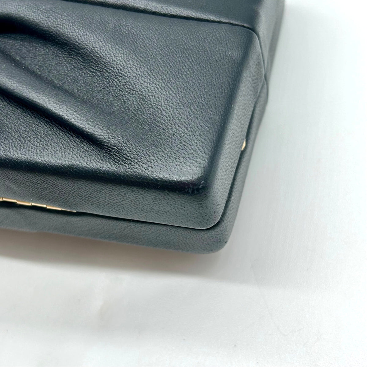 Cult Gaia Lisse Black Fabric Leather Clutch