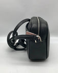 Kate Spade Black Leather Glitter On Mini Camera Crossbody Bag