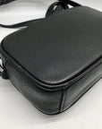 Kate Spade Black Leather Glitter On Mini Camera Crossbody Bag