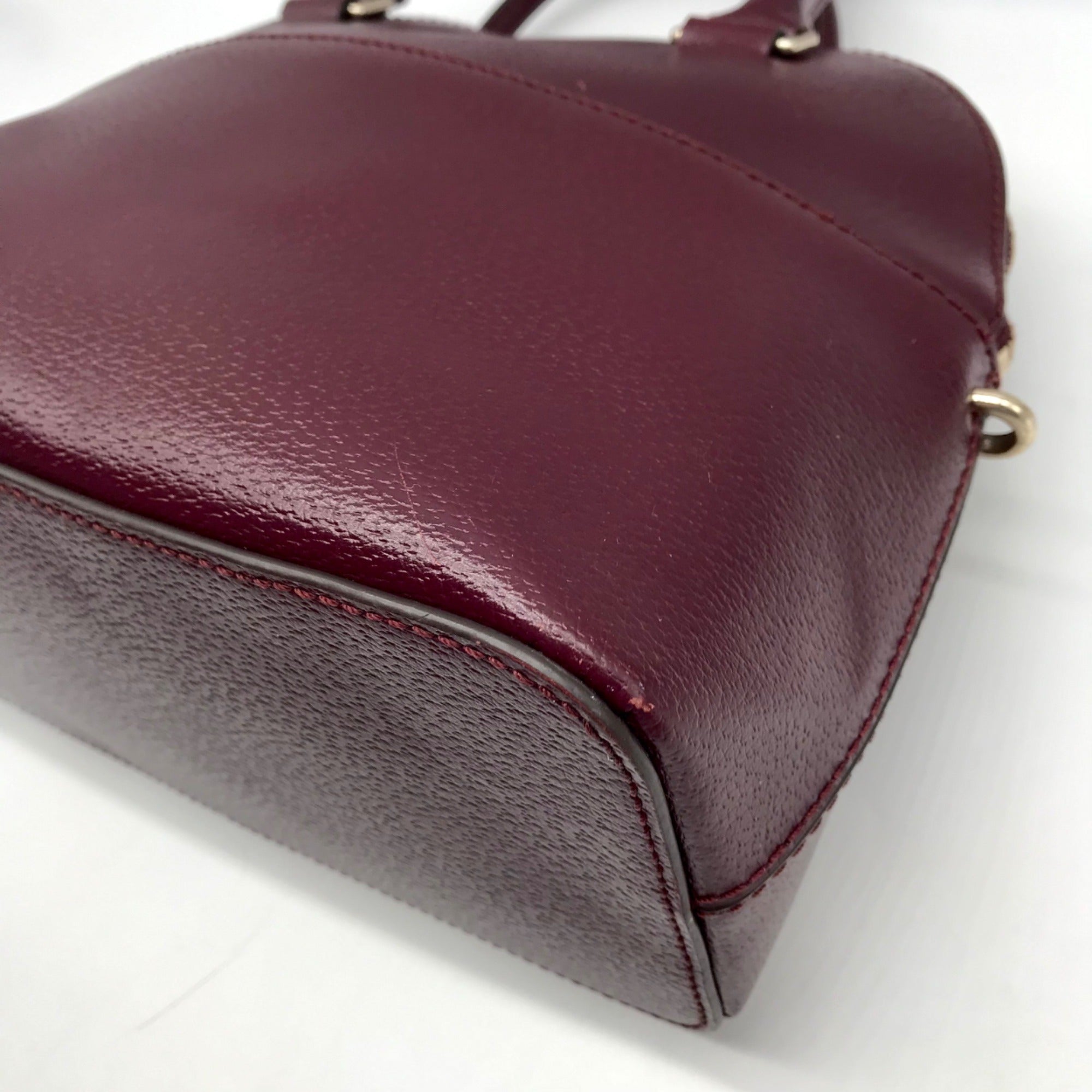 Kate Spade Burgandy Grove Street Carli Medium Satchel  Bag