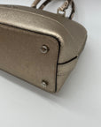 Coach Metallic Gold Leather Exotic Trim Sierra Satchel-F38057
