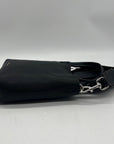 Lands End Black Pebbled Leather Tote Bag