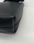 Lands End Black Pebbled Leather Tote Bag