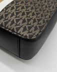 Michael Kors Brown Jet Set Signature Logo Stripe Crossbody