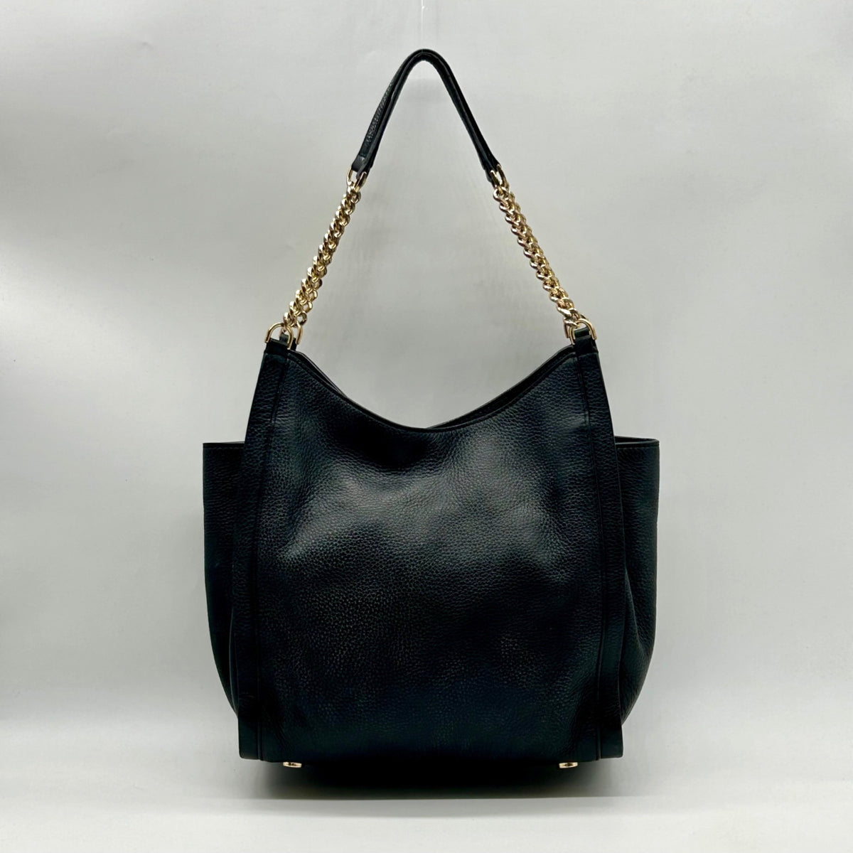 Michael Kors Black pebbled Leather Slouchy Shoulder Bag