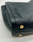 Michael Kors Black pebbled Leather Slouchy Shoulder Bag