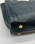 Michael Kors Black pebbled Leather Slouchy Shoulder Bag