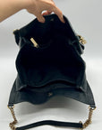 Michael Kors Black pebbled Leather Slouchy Shoulder Bag