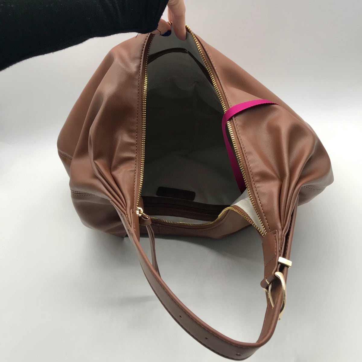 On 34th Brown Faux Leather Joenii Hobo Bag