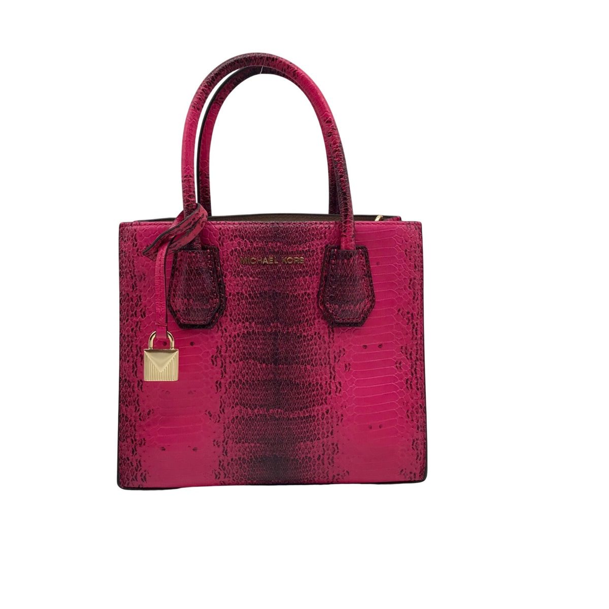 Michael Kors Pink Leather Mercer Snakeskin Crossbody Bag &amp; Wallet