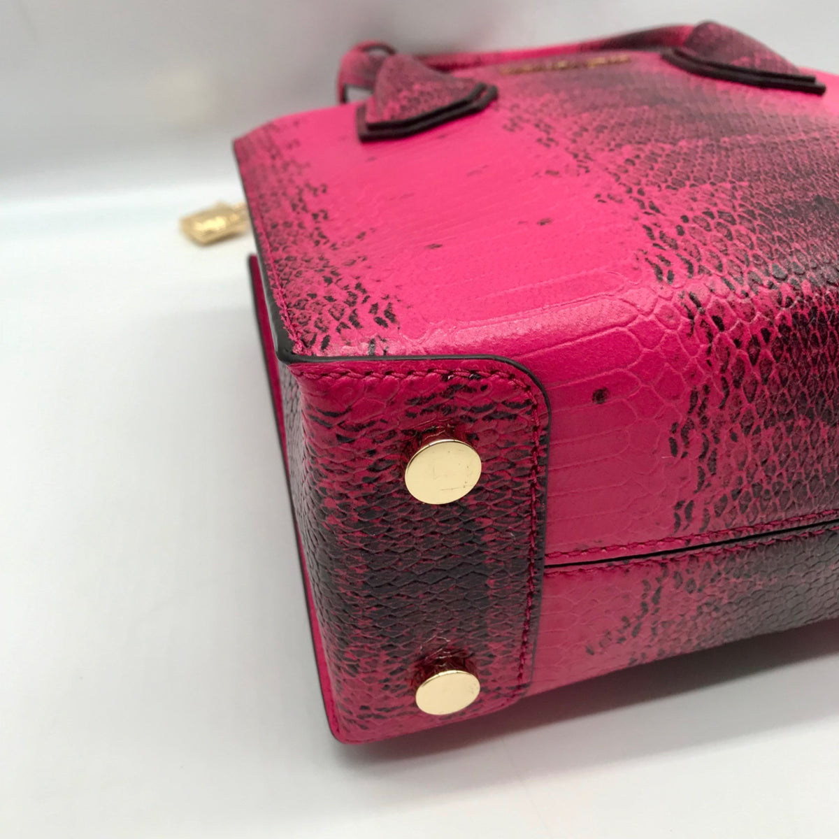 Michael Kors Pink Leather Mercer Snakeskin Crossbody Bag &amp; Wallet