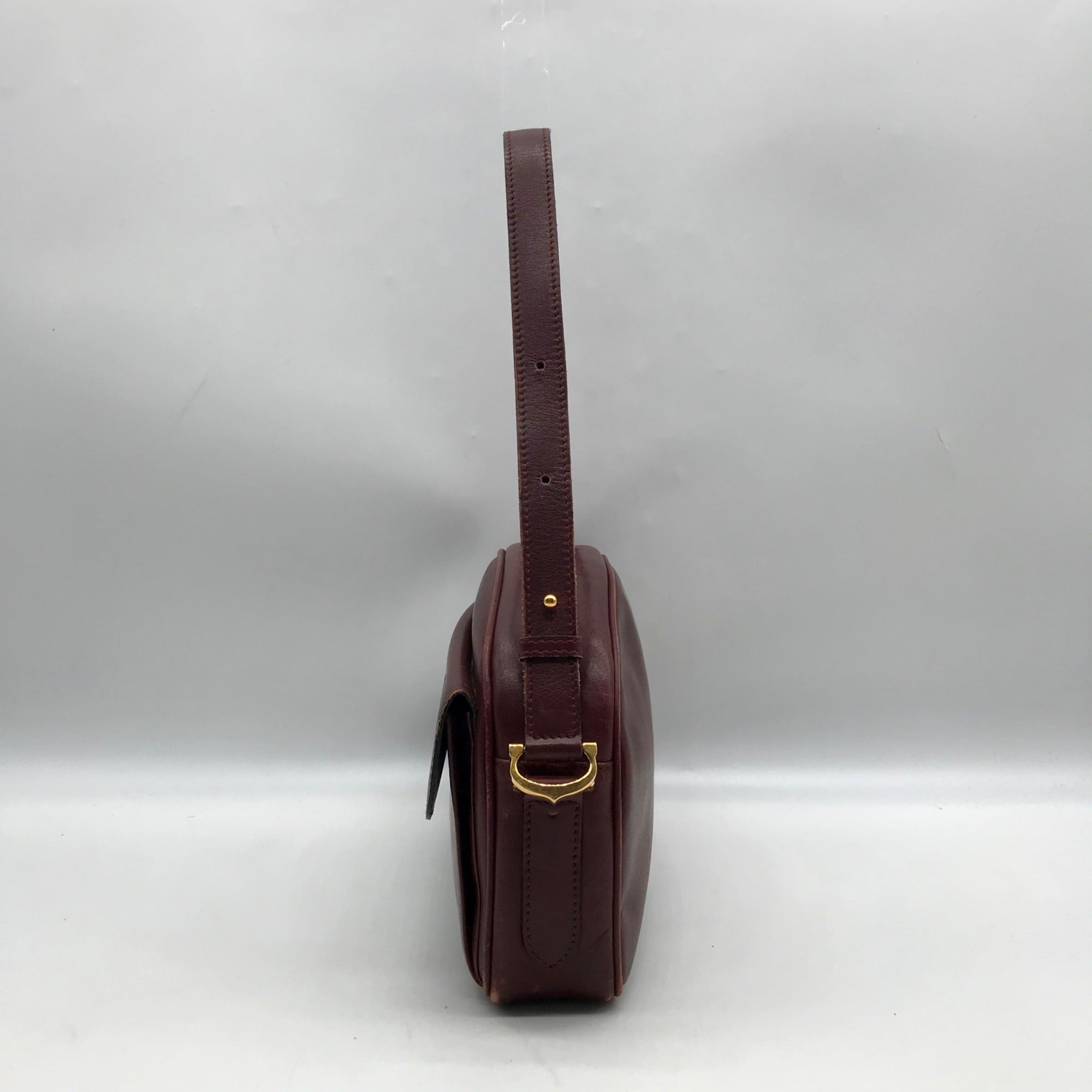Cartier Burgundy Leather Must De Cartier Shoulder Bag